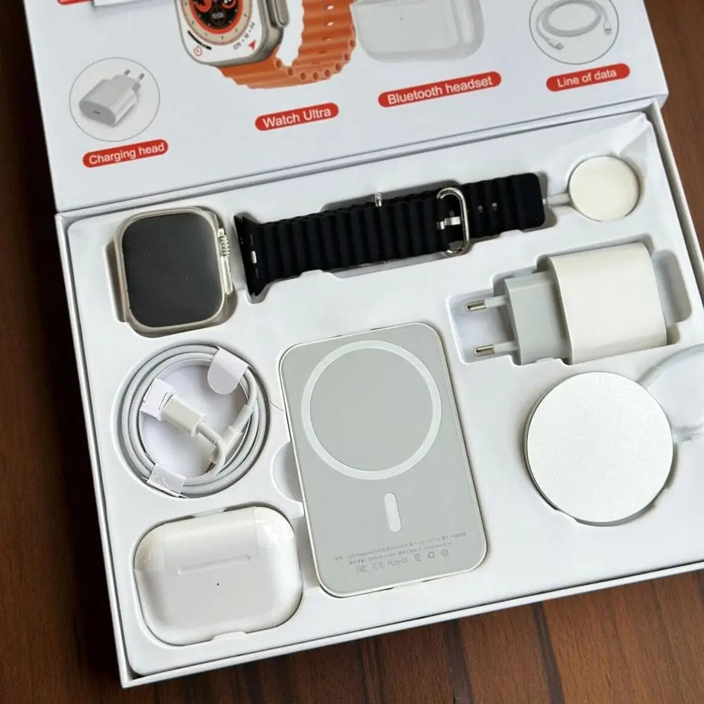 Pack Completo Reloj Inteligente X8 Ultra + Audífonos + Power Bank 🔥