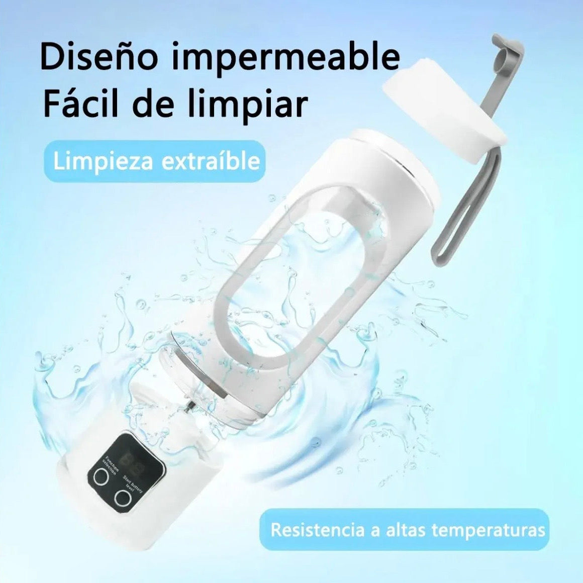 Licuadora Portátil Recargable ⚡ Batidos en 60 Segundos Donde Quieras